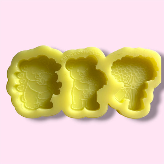 Floral Bear trio
