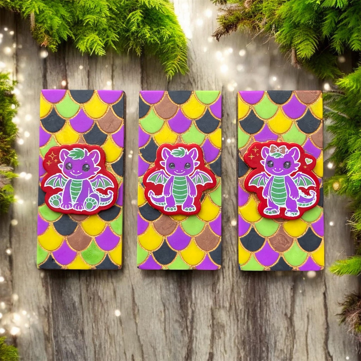 Cute Dragon trio snap bars