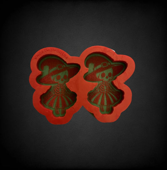 Skeleton witch duo mould