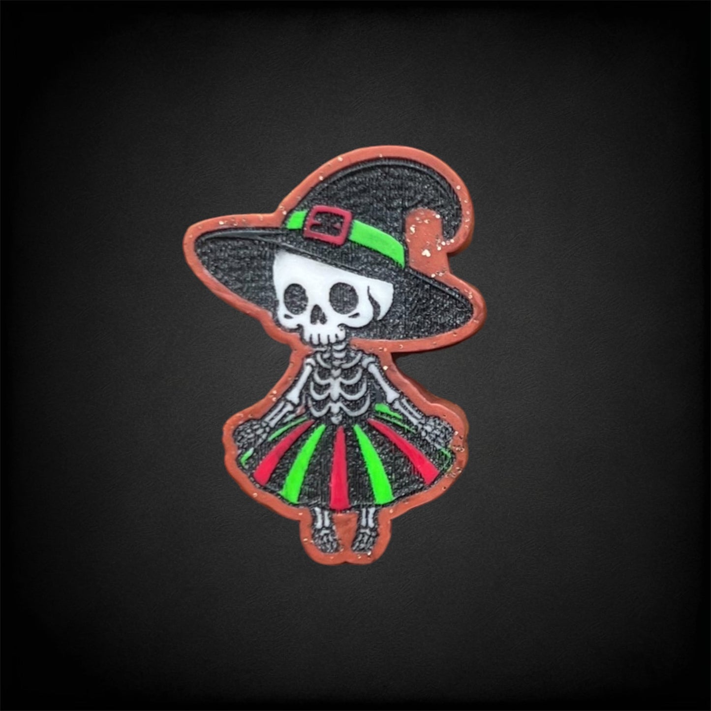 Cute skeleton witch