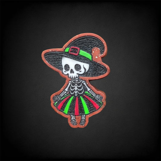 Cute skeleton witch